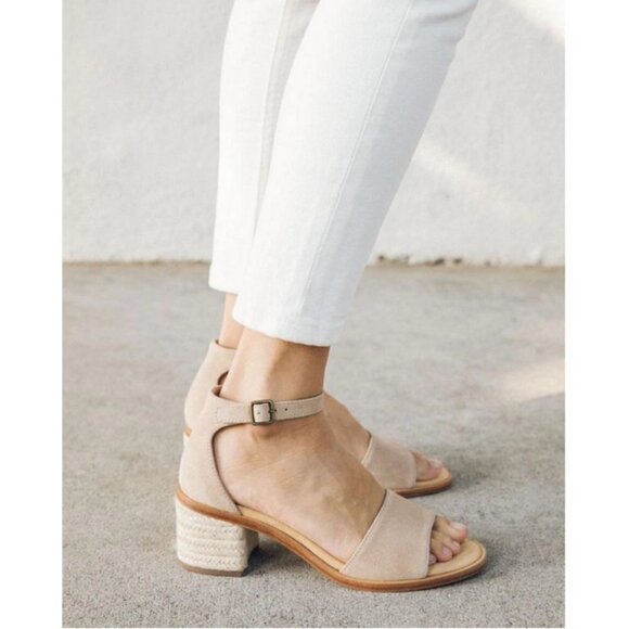 💕SOLUDOS💕 Capri Mid Heel Sandal ~ Sand Light Beige Neutral Espadrille 11 NWT - Picture 6 of 16